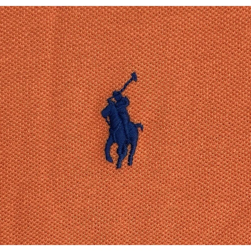 Polo Ralph Lauren Orange Short Sleeve‎ Classic Fit Polo Shirt Men's XL TG